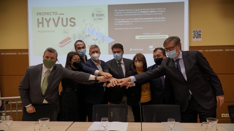 Vectalia, Iberdrola, FRV y Aguas de Alicante constituyen un consorcio por el hidrógeno verde para la descarbonización de la movilidad.