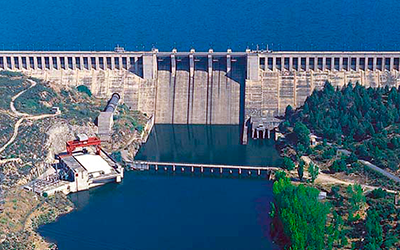 Hydroelectric power plants in the Alagón basin